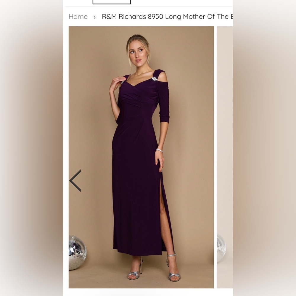R&M Richards 8950W Plus Size Long Formal Dress